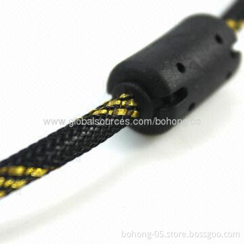 Gold hemp rope magnetic data cable, different colors are available, MOQ of 500pcs each color
